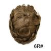 Toupee for Men Human Hair Replacement System Transparent Lace Mens Toupee Bleached Knots Lace Front Thin Skin Men Hair Piece Unit Natural Wigs For Men (8''X10'', #6R-100% Light to Med-Light Density) view 2