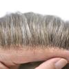 Curve Hair Toupee for Men Human Hair Replacement System Transparent Lace Mens Toupee Lace Front PU Skin Men Hair Piece Unit Natural Wigs For Men (8''X10'', #640 Light Brown+40% Gray) view 3