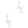 2pcs Lanyard Keychain Lipstick Ornament Lip Balm Keyring Lipstick Holder case Clip-on Sleeves Change Wallet Fashion Bag Lipstick Pouch car Mount Lip Gloss Trend view 1