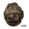 Curve Hair Toupee for Men Human Hair Replacement System Transparent Lace Mens Toupee Lace Front Thin Skin Men Hair Piece Unit Natural Wigs For Men (8''X10'', #620 Light Brown+20% Gray) view 2