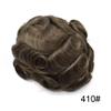 Curve Hair Toupee for Men Human Hair Replacement System Transparent Lace Mens Toupee Bleached Knots Lace Front PU Skin Men Hair Piece Unit Natural Wigs For Men (8''X10'', #410 Medium Brown+10% Gray) view 2