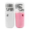 Face Mister, Nano Mist Sprayer Mini Facial Mist Steamer Moisturizing USB Rechargeable Portable White Pink for Hydrating Face Care 2PCS view 1
