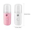 Face Mister, Nano Mist Sprayer Mini Facial Mist Steamer Moisturizing USB Rechargeable Portable White Pink for Hydrating Face Care 2PCS view 2