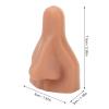 3D Silicone Nose Model Flexible Fake Nose, Piercing Practice Parts, Practice Model for Practicing Suture Jewelry Display Teaching Instructions (Dark Skin Color) view 4