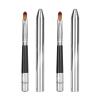 2pcs Retractable Sealing Design Lip Brush, Ergonomic Small Easy Cleaning Single Head Aluminium Tube Lipstick Brush, Travel Lipstick Gloss Makeup Brush, Perfect Makeup Tool Kits view 1