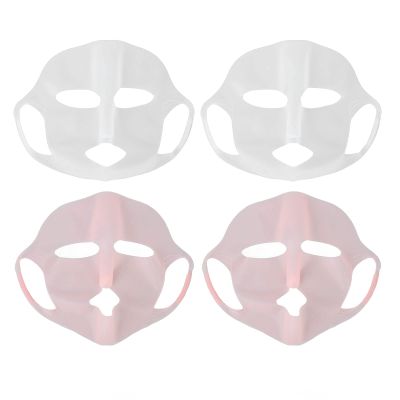 4pcs Silicone Face Wrap, Moisturizing Facial Mask Cover, Reusable Anti Wrinkle Silicone Face Mask Holder for Sheet Masks, Prevent Evaporation, Essential Tool for Home Face Beauty Care