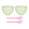 2set Silicone Material Face Mask Applicator, DIY Facemask Mixing Tool Kit, Washable Reusable Soft Flexible Portable Skin Care Bowl Brush Set, Home Face Beauty Salon Essential Tool view 1