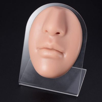 GatherTOOL 1pc Body Jewelry Silicone Ear Nose Model 1:1 Size Professional Practice Piercings Tools Earrings Ear Studs Display Can Be Reused (Color : Brown face)