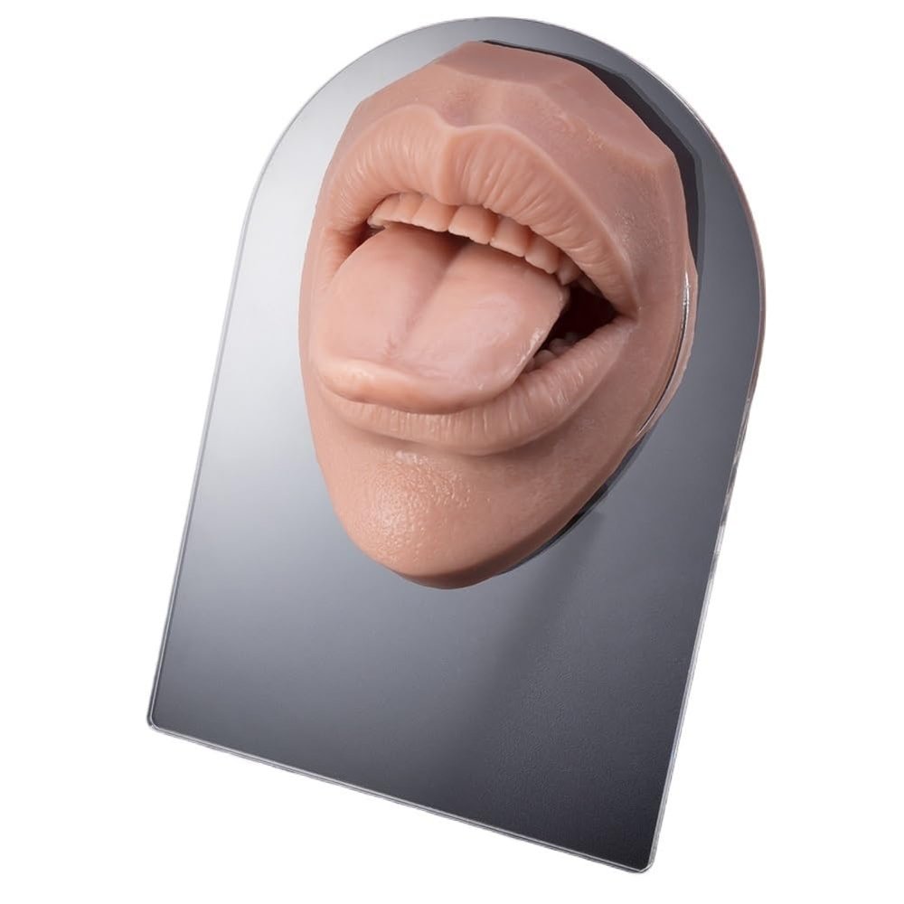 1pc Soft Silicone Face Model Displays Human Mouth/Nose/Ear/Tongue Model Simulation for Piercing Jewelry Display Teaching Tool (Color : OT14050-4)