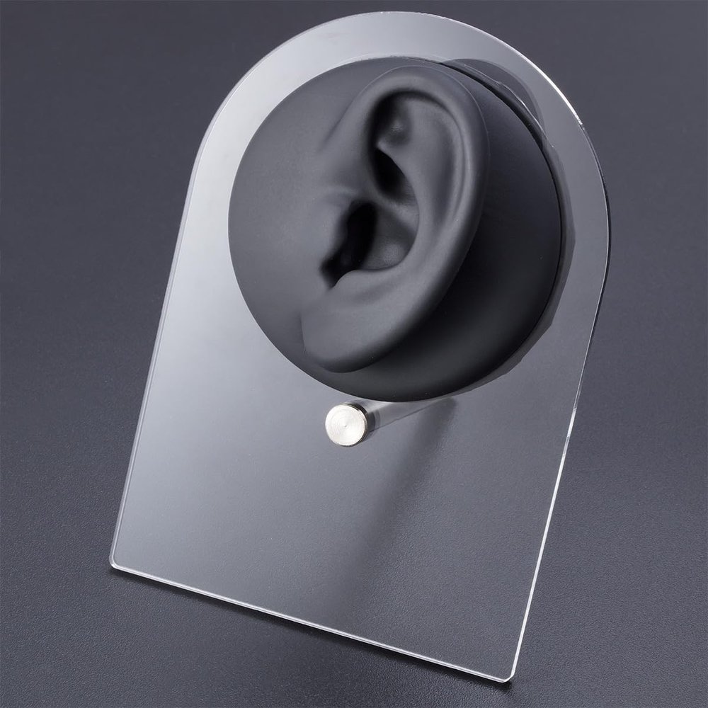 GatherTOOL 1Pc Silicone Ear Nose Model Professional Practice Piercing Tools Earring Ear Stud Display Tools Can Be Reused 1:1 Size Body Jewelry (Color : OT14032-5)