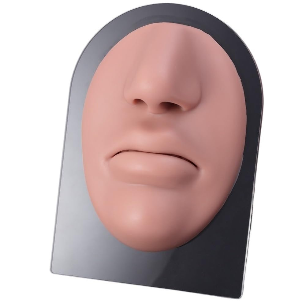 1pc Soft Silicone Face Model Displays Human Mouth/Nose/Ear/Tongue Model Simulation for Piercing Jewelry Display Teaching Tool (Color : OT14036-1)