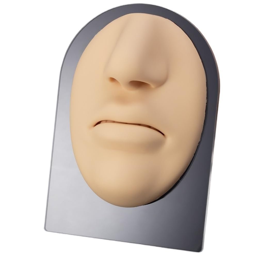 1pc Soft Silicone Face Model Displays Human Mouth/Nose/Ear/Tongue Model Simulation for Piercing Jewelry Display Teaching Tool (Color : OT14036-4)