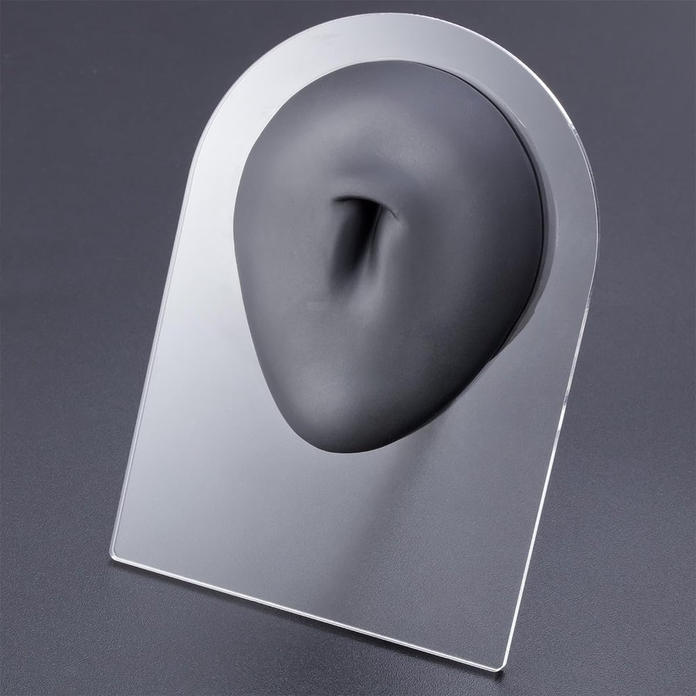 GatherTOOL 1Pc Silicone Ear Nose Model Professional Practice Piercing Tools Earring Ear Stud Display Tools Can Be Reused 1:1 Size Body Jewelry (Color : OT14032-8)
