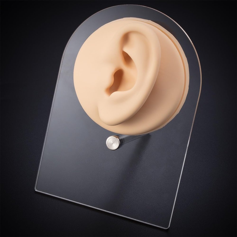 GatherTOOL 1Pc Silicone Ear Nose Model Professional Practice Piercing Tools Earring Ear Stud Display Tools Can Be Reused 1:1 Size Body Jewelry (Color : OT14031-5)