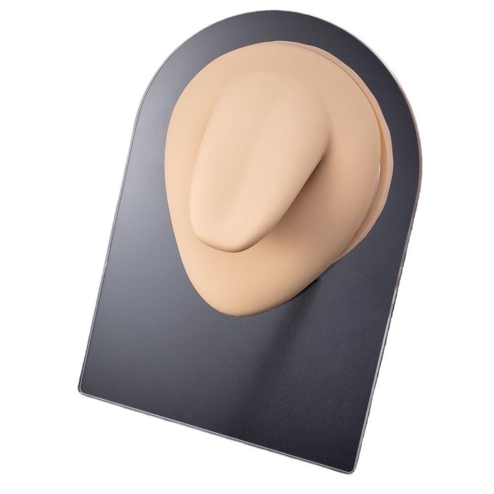 1pc Soft Silicone Face Model Displays Human Mouth/Nose/Ear/Tongue Model Simulation for Piercing Jewelry Display Teaching Tool (Color : OT14031-4)