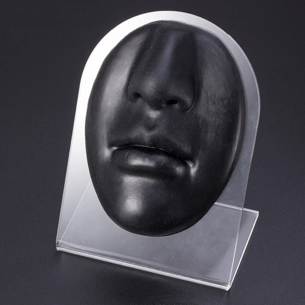 GatherTOOL 1pc Body Jewelry Silicone Ear Nose Model 1:1 Size Professional Practice Piercings Tools Earrings Ear Studs Display Can Be Reused (Color : Black face)