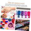 Beavorty Nail Art Display Board Retro Mixing Tray for Color Mixing and Displaying Fake Nail Tips view 3
