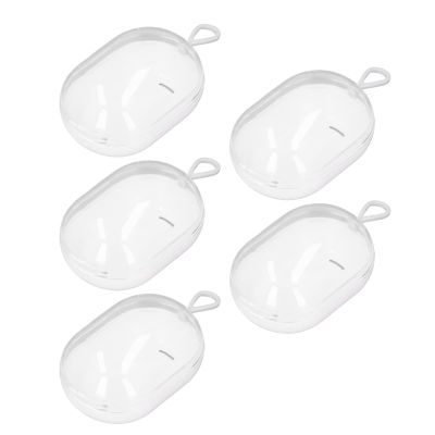 5 Pcs Makeup Sponge Holder Case Cosmetic Egg Makeup Sponge Powder Puff Storage Box Transparent Container for Travel (White)