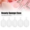 5 Pcs Makeup Sponge Holder Case Cosmetic Egg Makeup Sponge Powder Puff Storage Box Transparent Container for Travel (White) view 2