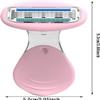 4 Lady Safty Face Shave with PP Box Gift for Women Men Women Triple view 3
