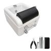 AMEERR Pedicure Foot Spa Acrylic Foot Bath Square Foot Bath with Pedicure Foot Rest Massage Foot Bath Colorful Lamp Footbath Salon Massage Equipment Acrylic Foot Bath (Size : Bath+Pedicure) view 1
