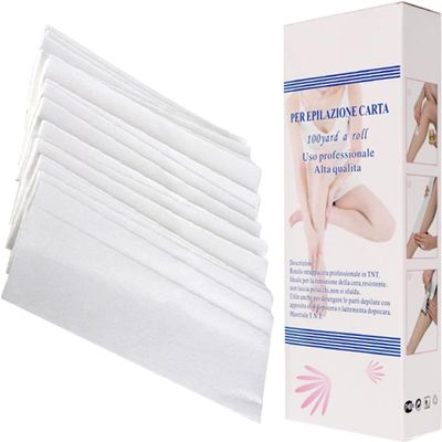 Nonwoven Waxing Strips 100 Pieces Hair Removal Wax Paper Strips for Face, Body, Legs, Eyebrows, Epilation, Depilation, Hair Removal Tool for Women and Men, White