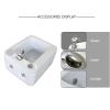 AMEERR Acrylic Square Foot Bath Massage Pedicure Spa Foot Tub with Colorful Lamp for Soaking Feet, Salon Quality Foot Spa with Heat, Kneading, Rolling, Percussion, Vibration Massage Therapy for Feet view 2
