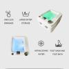 AMEERR Acrylic Square Foot Bath Massage Pedicure Spa Foot Tub with Colorful Lamp for Soaking Feet, Salon Quality Foot Spa with Heat, Kneading, Rolling, Percussion, Vibration Massage Therapy for Feet view 3