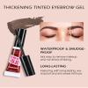 Waterproof Tinted Eyebrow Gel with Brow Razor Brush Kit, 2PCS Taupe Tinted Brow Gel, Thickening Eyebrow Mascara Glue, Long Lasting Transfer-Proof Smudge Proof, Natural gel para cejas Women Makeup-02# view 4
