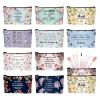 10 Pcs Christian Makeup Bag Bible Pencil Pouch Bible Cover Floral Cosmetic Bags Bulk Inspirational Religious Gifts for Women Return Christmas Church Gifts Baby Shower Prizes Canvas Makeup Bags in Bulk view 1