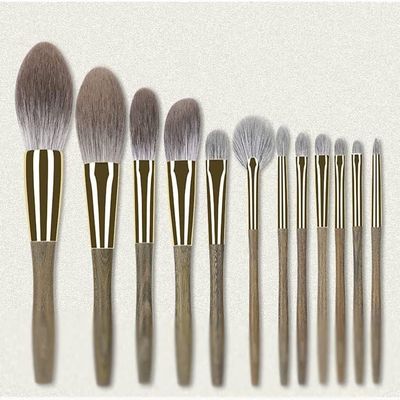 12 Green Sandalwood Makeup Brush Set Full Set of Loose Powder Brush Eyeshadow Green Sandalwood