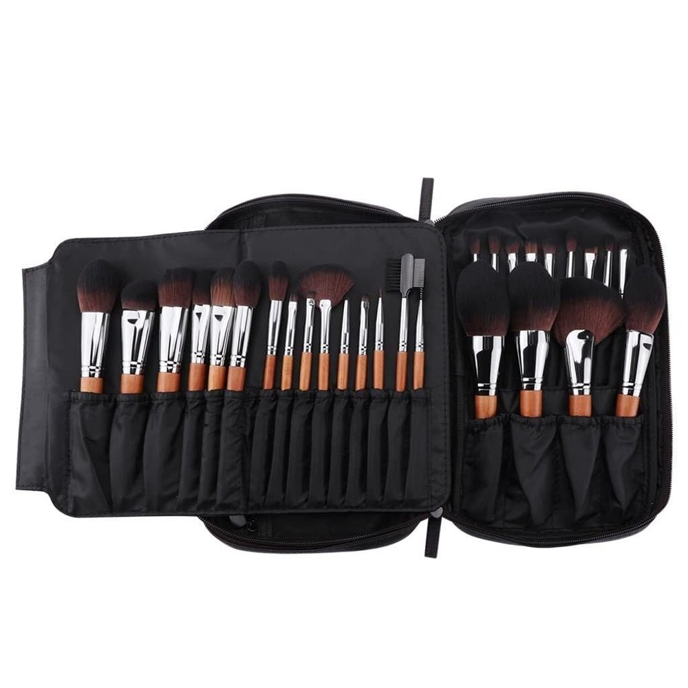 28pcs Makeup Brushes Set Pro Powder Blusher Foundation Eye Shadow Make Up Brushes Cosmetics Brush Kit with Leather Case