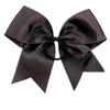 24Pcs 8" Large Cheer Hair Bows for Girls Ponytail Holder Grosgrain Ribbon Cheerleading Bows Elastic Hair Tie Bands for Girls Teens Softball Cheerleader Sports (Black) view 4