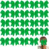 24Pcs 8" Large Cheer Hair Bows for Girls Ponytail Holder Grosgrain Ribbon Cheerleading Bows Elastic Hair Tie Bands for Girls Teens Softball Cheerleader Sports (Green) view 1