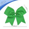 24Pcs 8" Large Cheer Hair Bows for Girls Ponytail Holder Grosgrain Ribbon Cheerleading Bows Elastic Hair Tie Bands for Girls Teens Softball Cheerleader Sports (Green) view 4