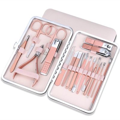 HEXEH Nail Clippers Kit Pedicure Kit Scissors Nail Clippers Set Dead Skin Pliers Nail Cutting Pliers Pedicure Knife Nail Manicure Tool Grooming Kit with Case Manicure Set