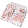 HEXEH Nail Clippers Kit Pedicure Kit Scissors Nail Clippers Set Dead Skin Pliers Nail Cutting Pliers Pedicure Knife Nail Manicure Tool Grooming Kit with Case Manicure Set view 1