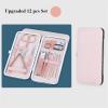HEXEH Nail Clippers Kit Pedicure Kit Scissors Nail Clippers Set Dead Skin Pliers Nail Cutting Pliers Pedicure Knife Nail Manicure Tool Grooming Kit with Case Manicure Set view 2