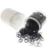 1500 Pcs Mini Hair Rubber Bands, Non-slip Rubber Hair Bands for Girls Hair Braids, Hair Elastic Hair Ties (Black and Clear) view 2