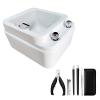 Acrylic Pedicure Sink Massage Footbath Square Foot Bath Foot Tub For Soaking Feet Pedicure Spa Bathtub Manicure Basin Special For Hotel Foot Bath Club Large Foot Massager ( Size : Bath+pedicure ) view 1
