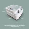 Acrylic Pedicure Sink Massage Footbath Square Foot Bath Foot Tub For Soaking Feet Pedicure Spa Bathtub Manicure Basin Special For Hotel Foot Bath Club Large Foot Massager ( Size : Bath+pedicure ) view 2