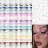 1450 Pieces Eye Face Gems White Pearls Self-Adhesive Rhinestone Stickers for Makeup, Rainbow Glitters Jewels Face Stickers, for DIY Nail Body Accessories view 1