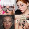 1450 Pieces Eye Face Gems White Pearls Self-Adhesive Rhinestone Stickers for Makeup, Rainbow Glitters Jewels Face Stickers, for DIY Nail Body Accessories view 4