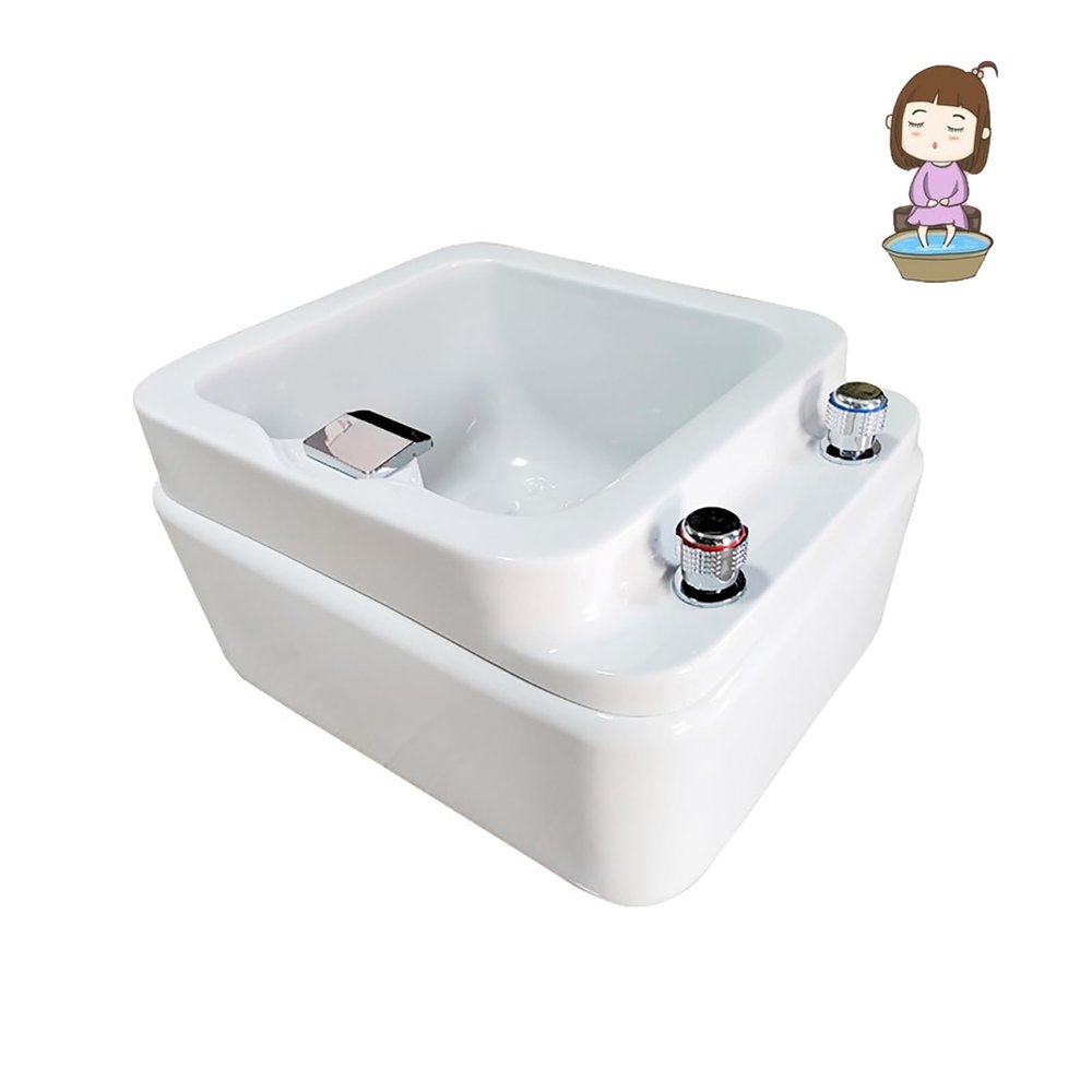 AMEERR Acrylic Pedicure Sink Massage Footbath Square Foot Bath Foot Tub for Soaking Feet Pedicure Spa Bathtub Manicure Basin Special for Hotel Foot Bath Club Large Foot Massager (Size : Bath)