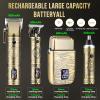 Bomxin Professional Hair Clippers for Men,Cordless Barber Clippers and Trimmers Set,Beard Trimmer for MenElectric Razor Foil Shavers for Ear, Face, Nose, Barber Kit with LCD Display (Bronze) view 2