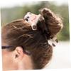 CAXUSD 6 Pcs Cartoon Plush Ponytail Holders - Cow Kawaii Furry Fluff Creative Hair Scrunchies for Girls and Women view 2