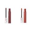 MAYBELLINE Super Stay Matte Ink Liquid Lipstick Makeup Long Lasting High Impact Color Up to 16H Wear Self-Starter Light Red and Mover Brown view 1