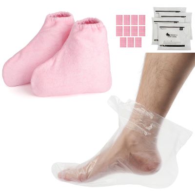 Segbeauty Paraffin Wax Bath Liners Booties, 400 Counts Plastic Paraffin Wax Liners Foot Bags, thera-py Wax Refill Booties Covers Heat SPA Bags for Wax treat-ment Paraffin Wax Machine Pink