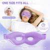 Atsuwell Cooling Ice Face Eye Mask Set for Dark Circles and Puffiness, 6 Gel Cold Packs for Face, Eyes, Soft Plush Lining Ice Pads Cold Compress, Relaxation, Cool Bag Included view 4