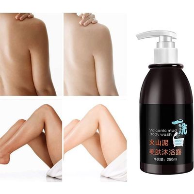 2PCS Volcanic Mud Body Wash, Volcanic Mud Skin Whitening Body Lotion- Body Wash, Volcanic Mud Shower Gel-Volcano Body Wash, Volcanic Mud Body Wash Whitening
